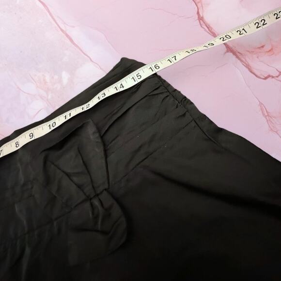 Flavio Castellani Made in Italy Black Ruched Mini Skirt Size M (6) - Picture 3 of 9